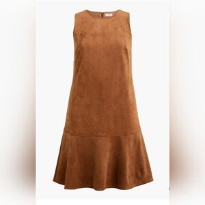J Crew Faux suede drop waist mini dress